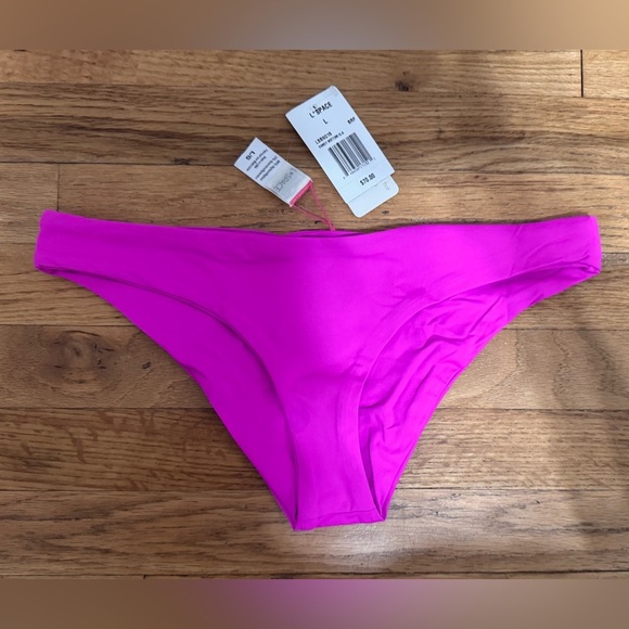 L*Space Solids Hipster Bikini Bottom Bright Fuchsia - Picture 4 of 5